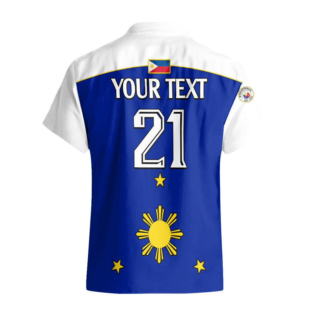 (Custom Text And Number) Philippines Concept Home Football Hawaiian Shirt Pilipinas Flag White Style 2023 - Wonder Print Shop