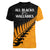 Australia Wallabies and Aotearoa Rugby Women V Neck T Shirt Kangaroo Black Fern Maori Gold Vibe - Wonder Print Shop