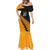 Custom Australia Wallabies and Aotearoa Rugby Mermaid Dress Kangaroo Black Fern Maori Gold Vibe - Wonder Print Shop