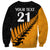 Custom Australia Wallabies and Aotearoa Rugby Sweatshirt Kangaroo Black Fern Maori Gold Vibe - Wonder Print Shop