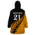 Custom Australia Wallabies and Aotearoa Rugby Wearable Blanket Hoodie Kangaroo Black Fern Maori Gold Vibe - Wonder Print Shop
