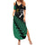 Australia Wallabies and Aotearoa Rugby Summer Maxi Dress Kangaroo Black Fern Maori Green Vibe - Wonder Print Shop