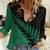 Australia Wallabies and Aotearoa Rugby Women Casual Shirt Kangaroo Black Fern Maori Green Vibe - Wonder Print Shop