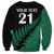 Custom Australia Wallabies and Aotearoa Rugby Sweatshirt Kangaroo Black Fern Maori Green Vibe - Wonder Print Shop