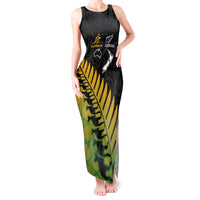 Australia Wallabies and Aotearoa Rugby Tank Maxi Dress Kangaroo Black Fern Maori Gradient Vibe - Wonder Print Shop