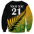 Custom Australia Wallabies and Aotearoa Rugby Sweatshirt Kangaroo Black Fern Maori Gradient Vibe - Wonder Print Shop