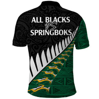 South Africa and Aotearoa Rugby Polo Shirt Springboks Black Fern Maori Vibe - Wonder Print Shop