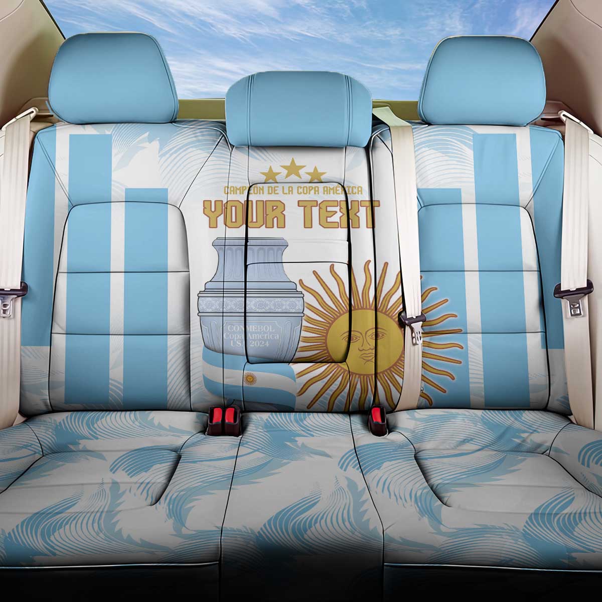Argentina Champions Football Custom Back Car Seat Cover Campeon de America LT9 - Wonder Print Shop