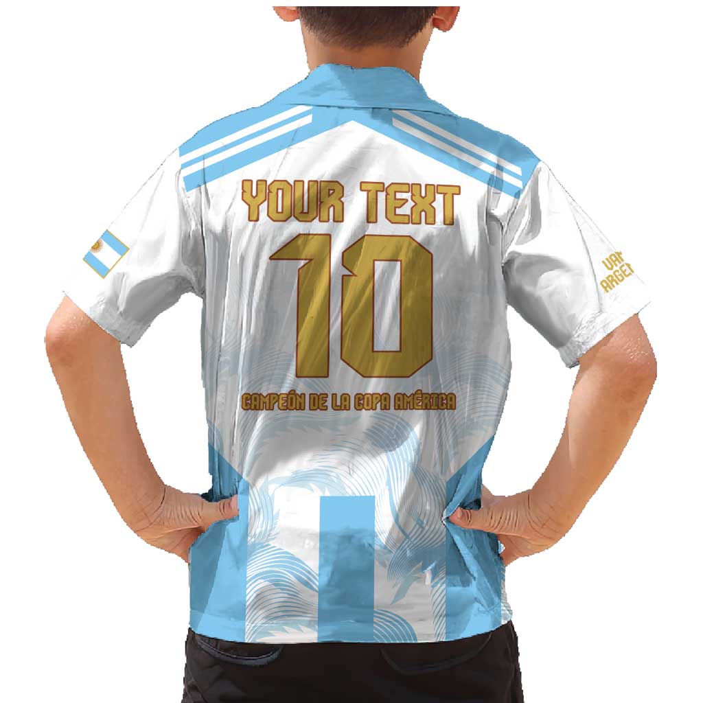 Argentina Champions Football Custom Family Matching Mermaid Dress and Hawaiian Shirt Campeon de America LT9 - Wonder Print Shop
