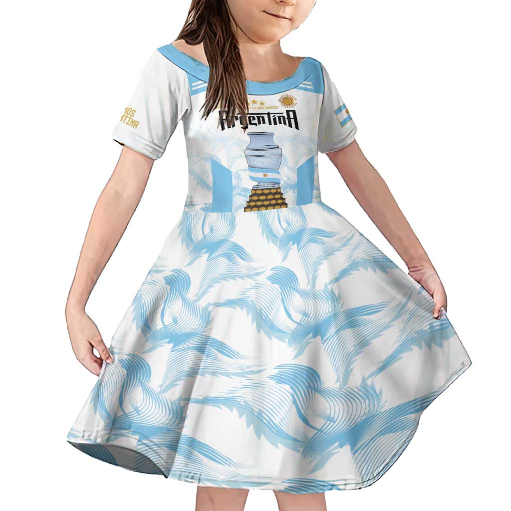 Argentina Champions Football Custom Family Matching Off Shoulder Maxi Dress and Hawaiian Shirt Campeon de America LT9 - Wonder Print Shop