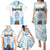 Argentina Champions Football Custom Family Matching Puletasi and Hawaiian Shirt Campeon de America - Wonder Print Shop