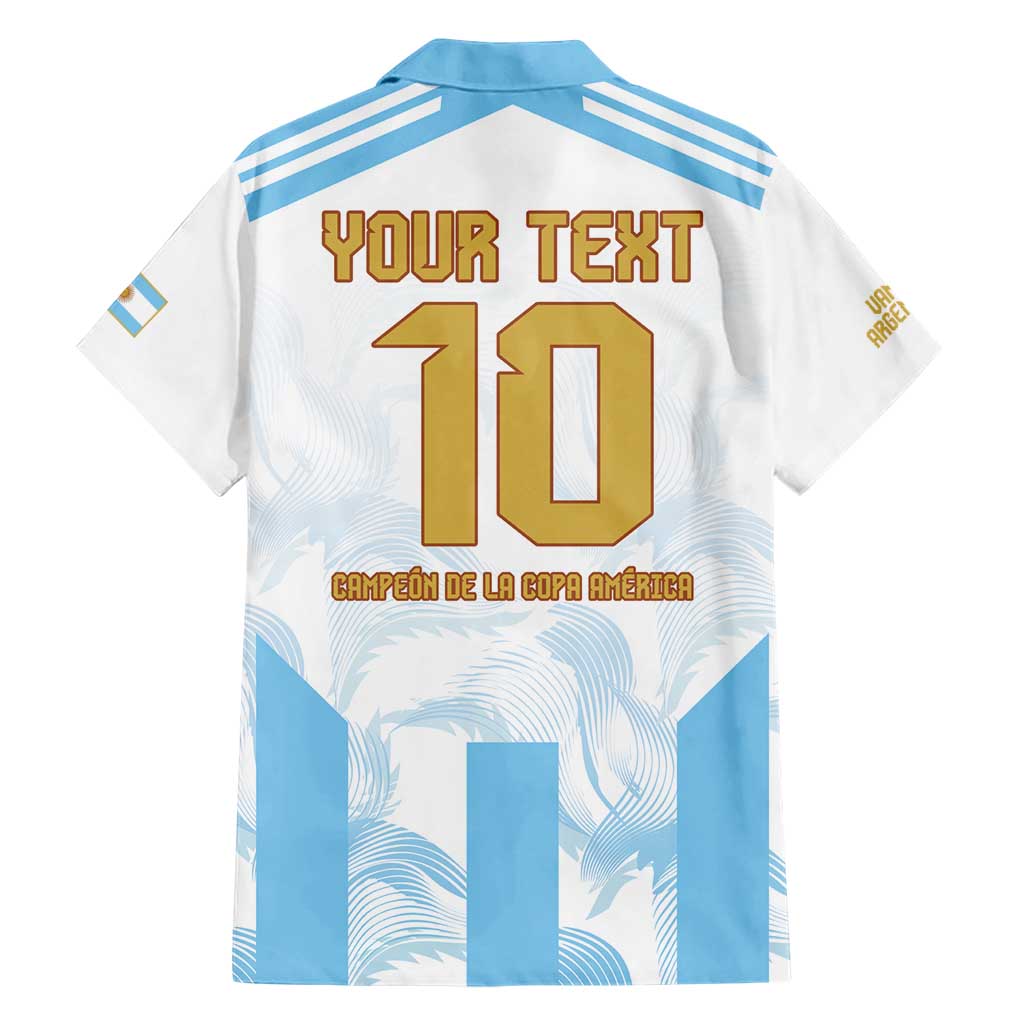Argentina Champions Football Custom Family Matching Short Sleeve Bodycon Dress and Hawaiian Shirt Campeon de America - Wonder Print Shop