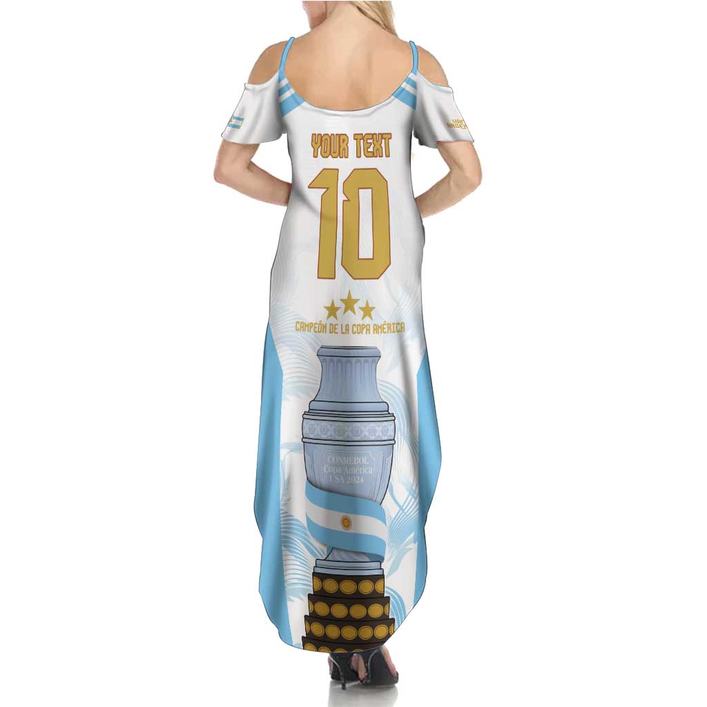 Argentina Champions Football Custom Family Matching Summer Maxi Dress and Hawaiian Shirt Campeon de America - Wonder Print Shop