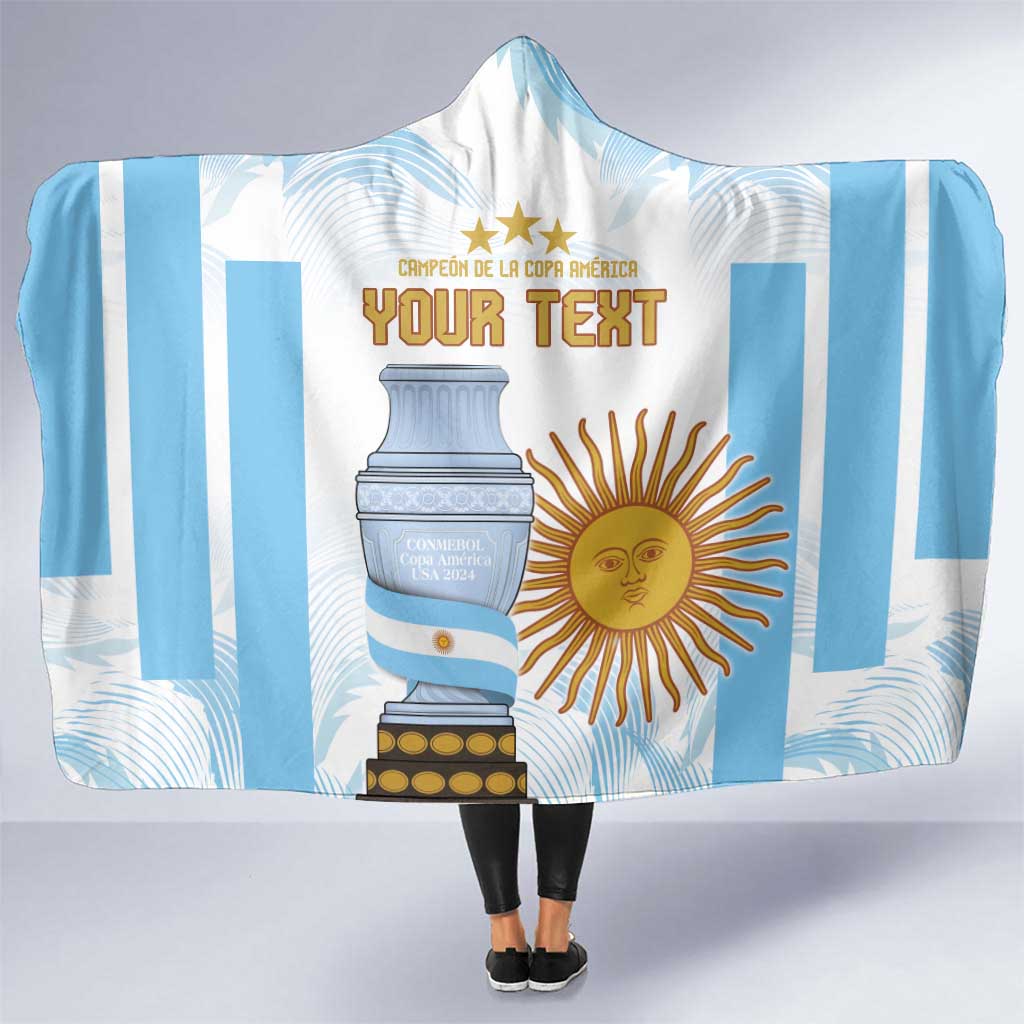 Argentina Champions Football Custom Hooded Blanket Campeon de America