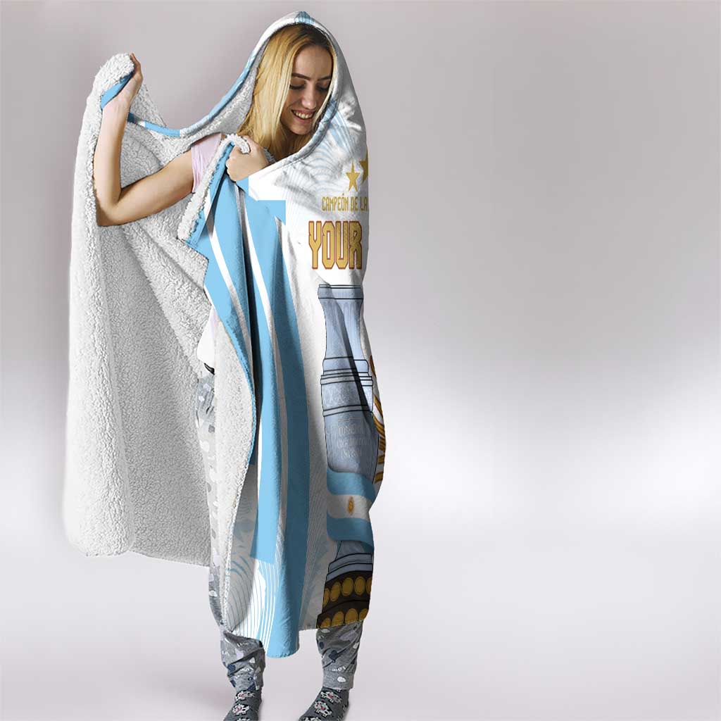 Argentina Champions Football Custom Hooded Blanket Campeon de America