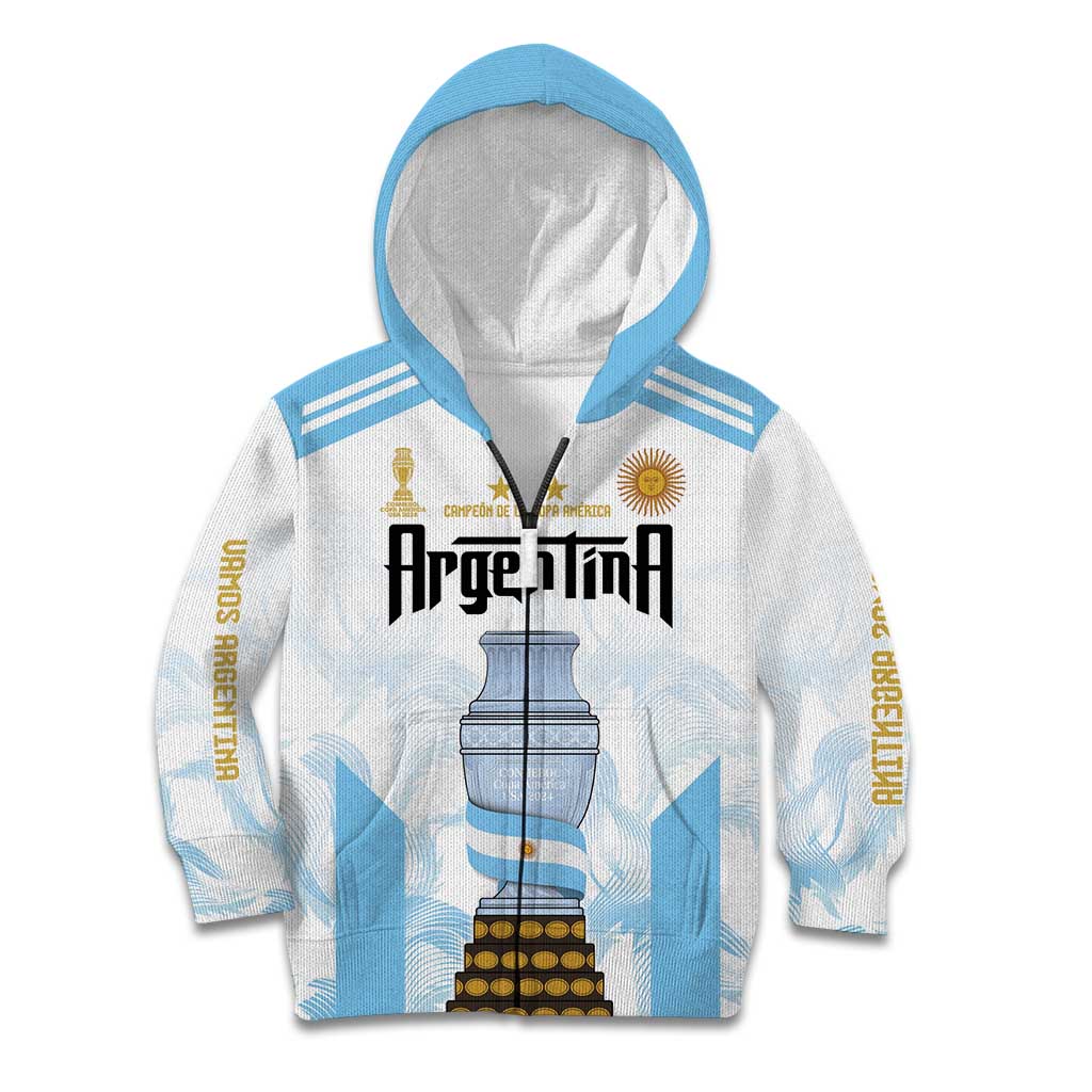 Argentina Champions Football Custom Kid Hoodie Campeon de America - Wonder Print Shop