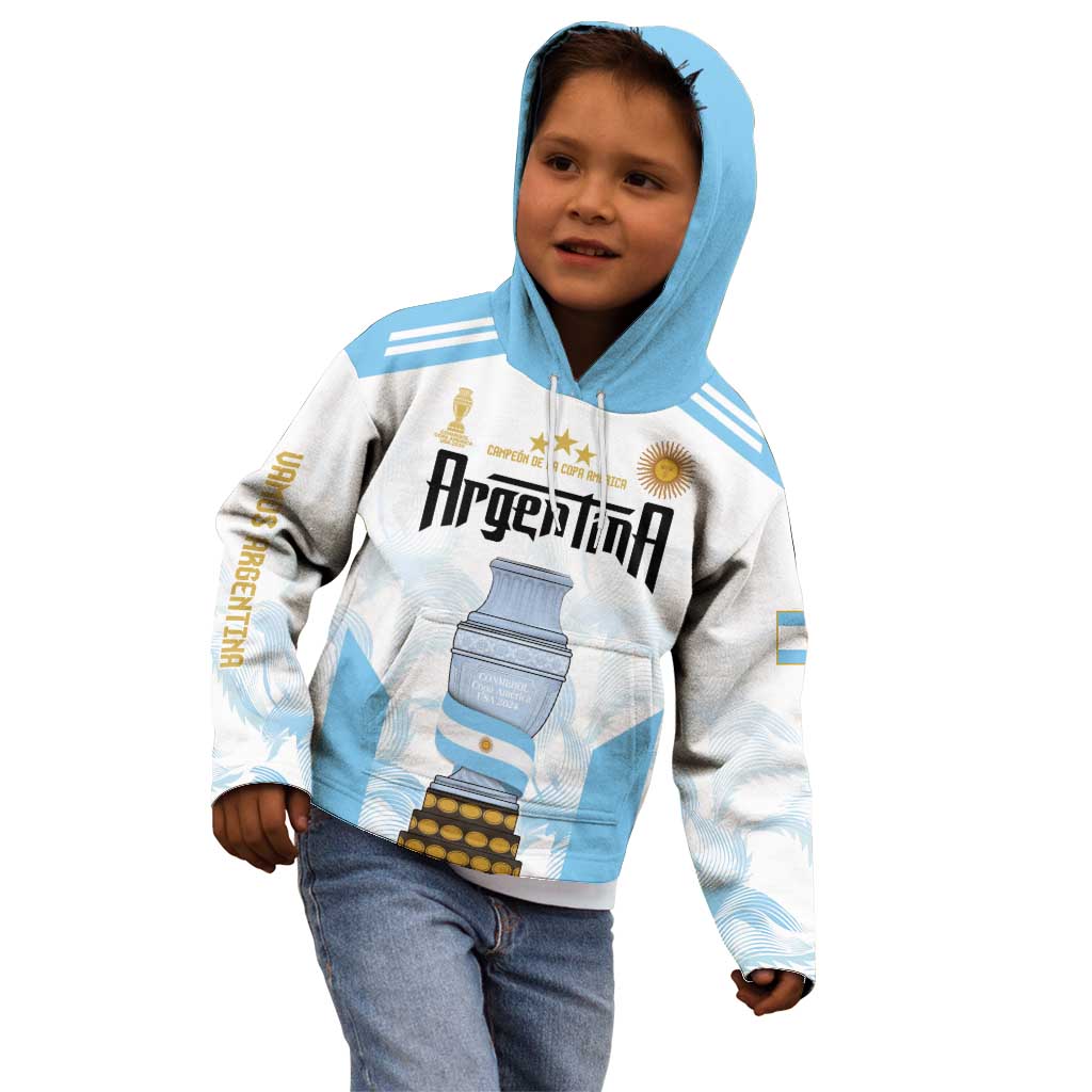 Argentina Champions Football Custom Kid Hoodie Campeon de America - Wonder Print Shop