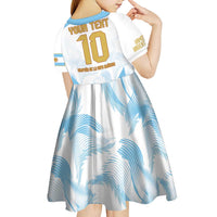 Argentina Champions Football Custom Kid Short Sleeve Dress Campeon de America - Wonder Print Shop