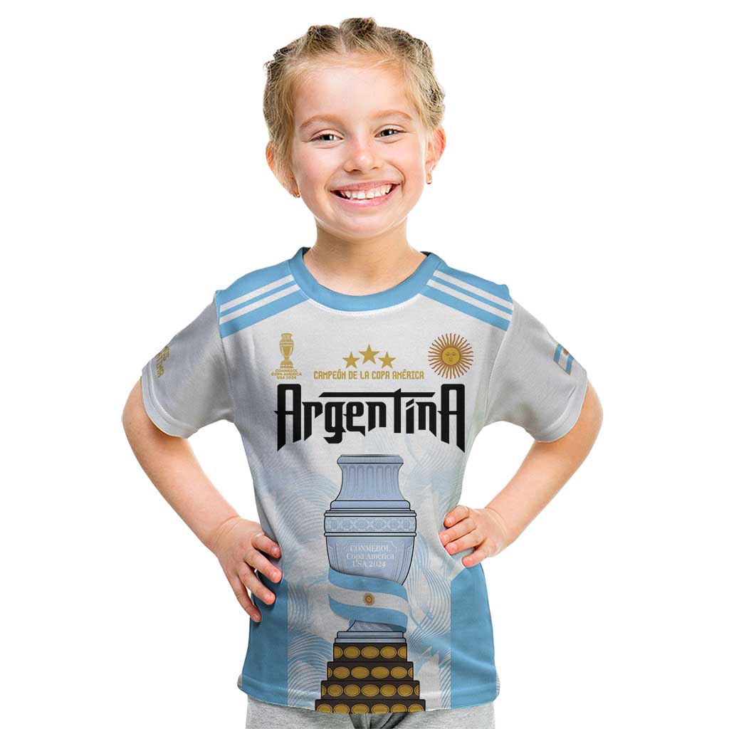 Argentina Champions Football Custom Kid T Shirt Campeon de America - Wonder Print Shop