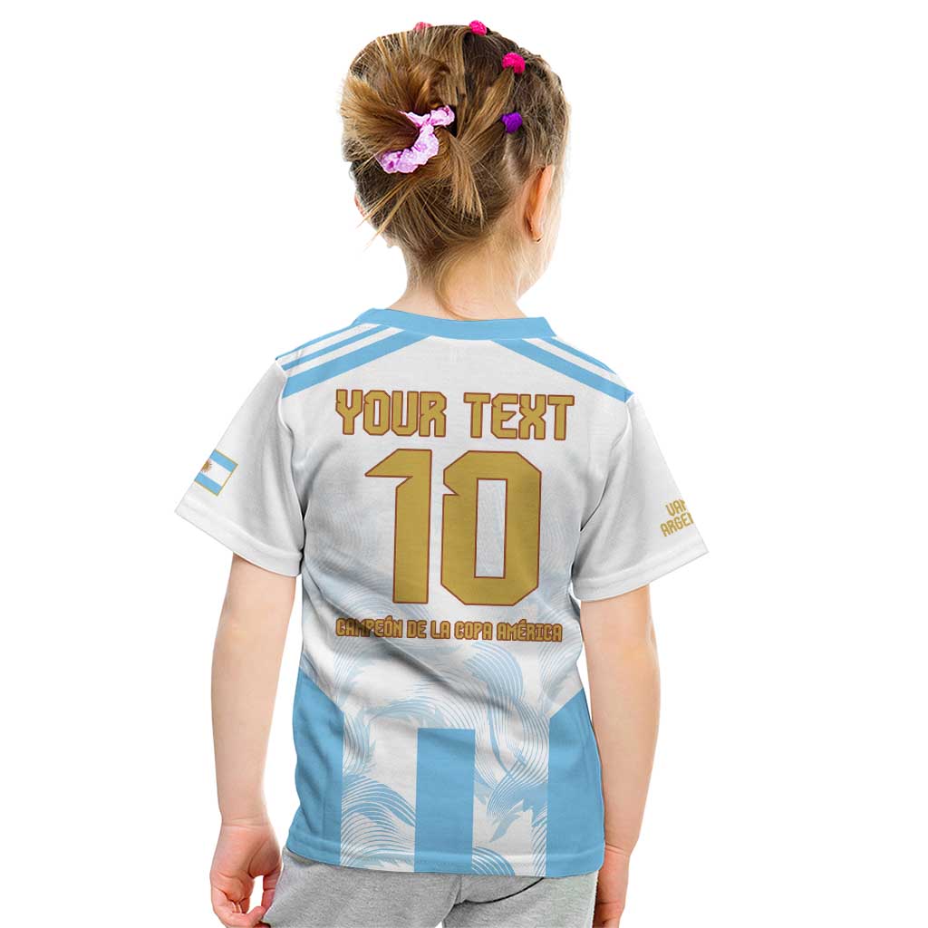 Argentina Champions Football Custom Kid T Shirt Campeon de America - Wonder Print Shop