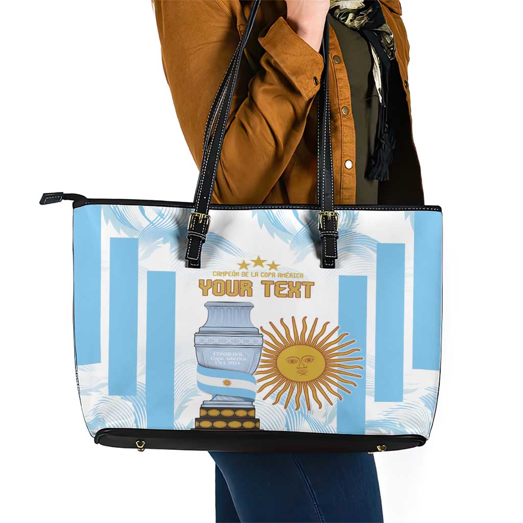 Argentina Champions Football Custom Leather Tote Bag Campeon de America - Wonder Print Shop