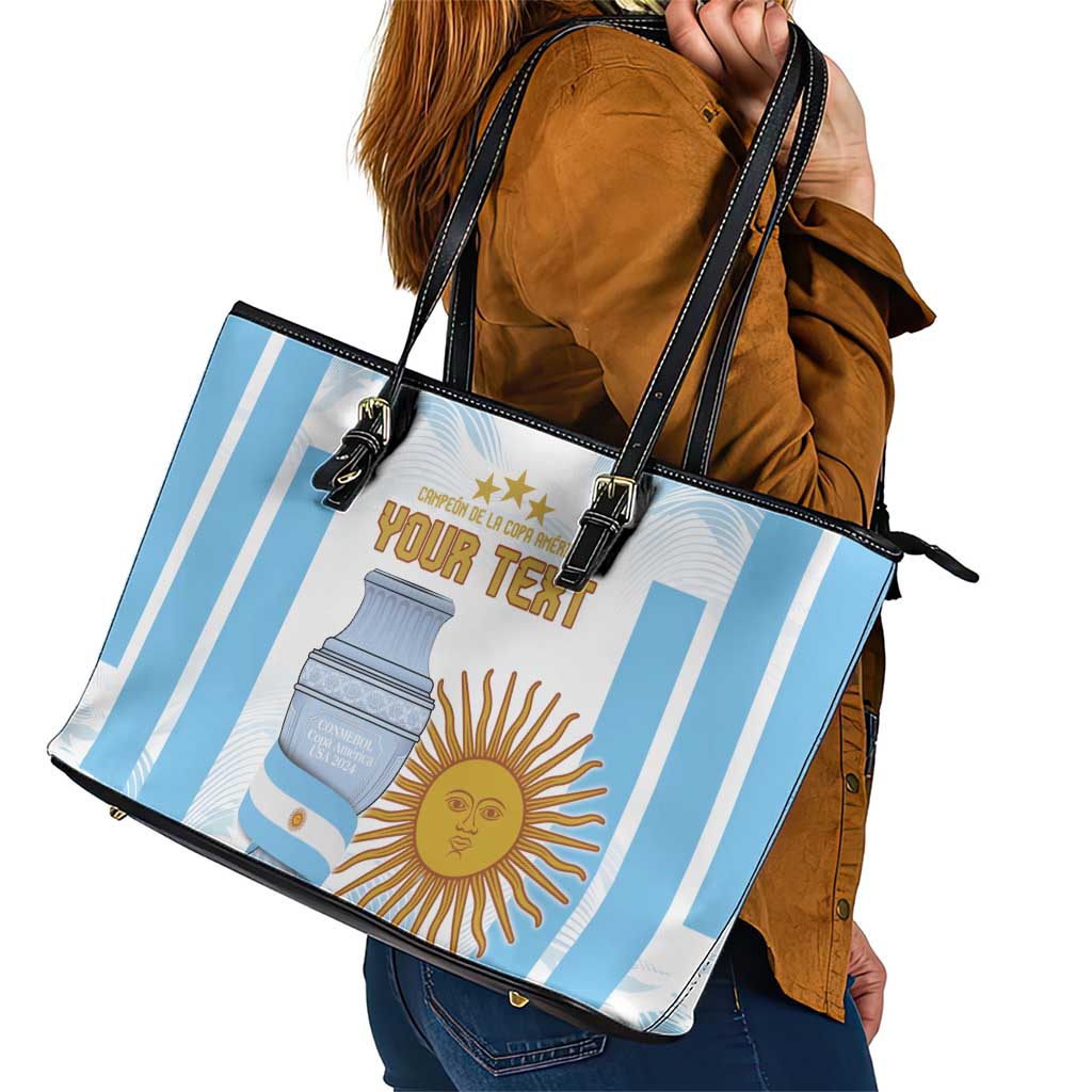 Argentina Champions Football Custom Leather Tote Bag Campeon de America - Wonder Print Shop