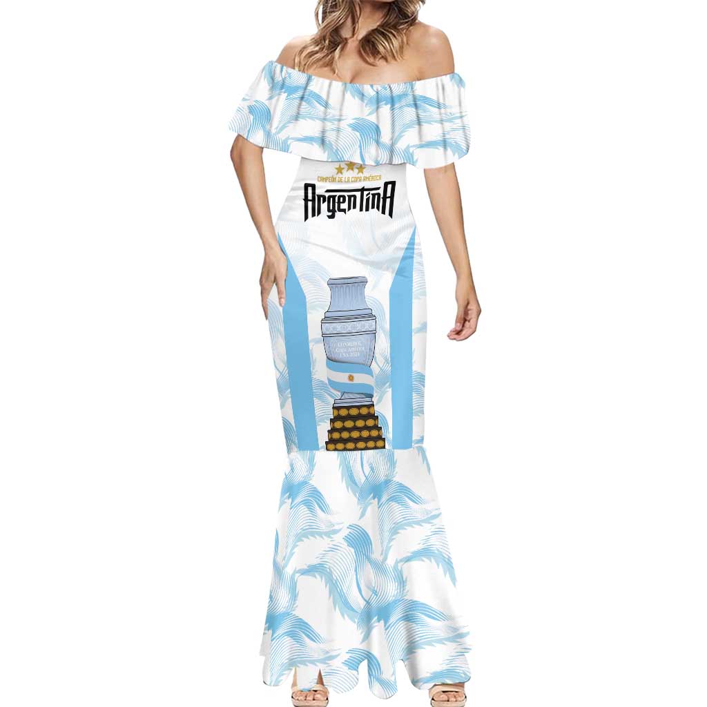 Argentina Champions Football Custom Mermaid Dress Campeon de America - Wonder Print Shop