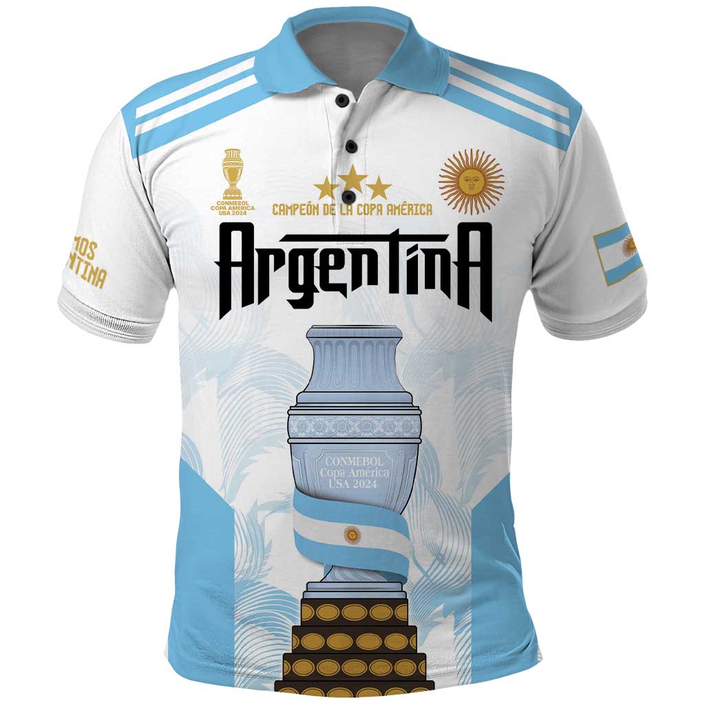 Argentina Champions Football Custom Polo Shirt Campeon de America - Wonder Print Shop