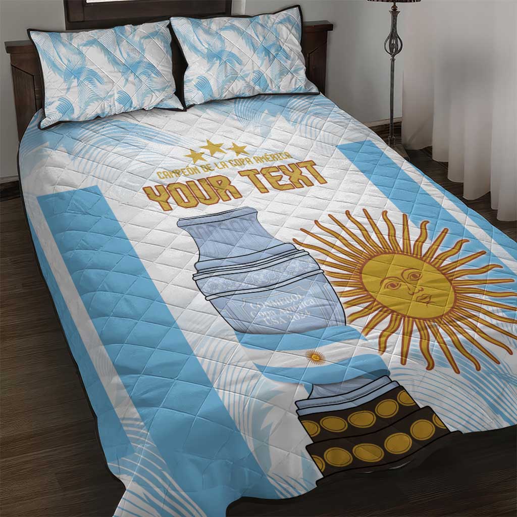 Argentina Champions Football Custom Quilt Bed Set Campeon de America - Wonder Print Shop