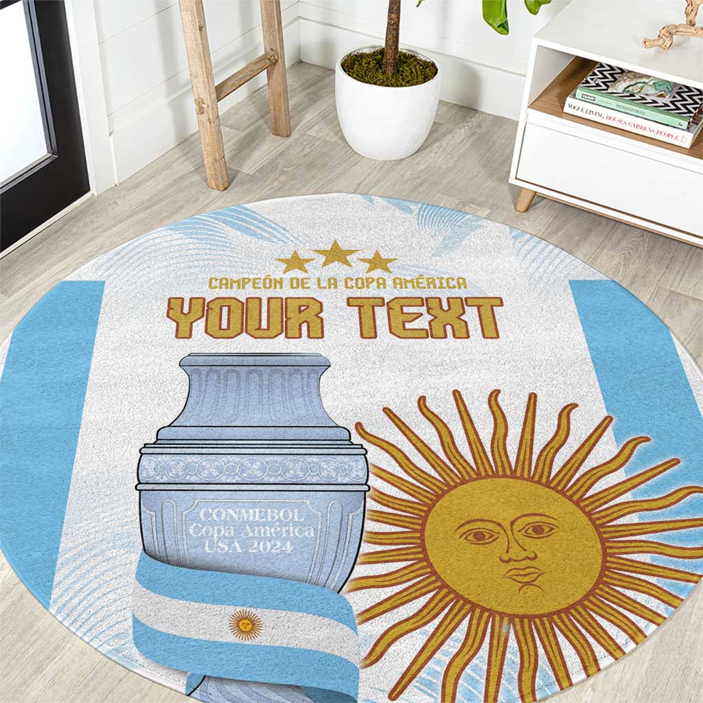 Argentina Champions Football Custom Round Carpet Campeon de America