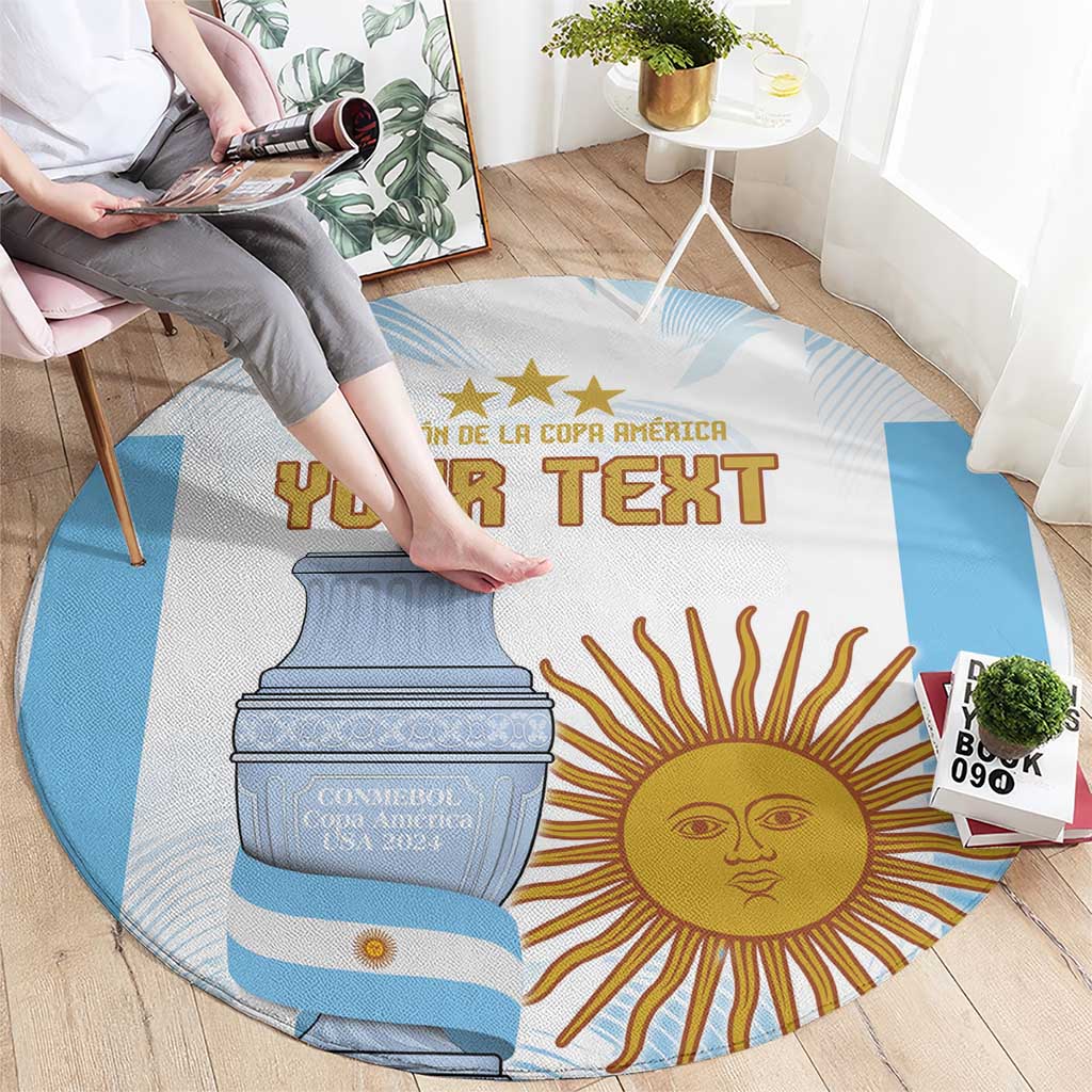 Argentina Champions Football Custom Round Carpet Campeon de America