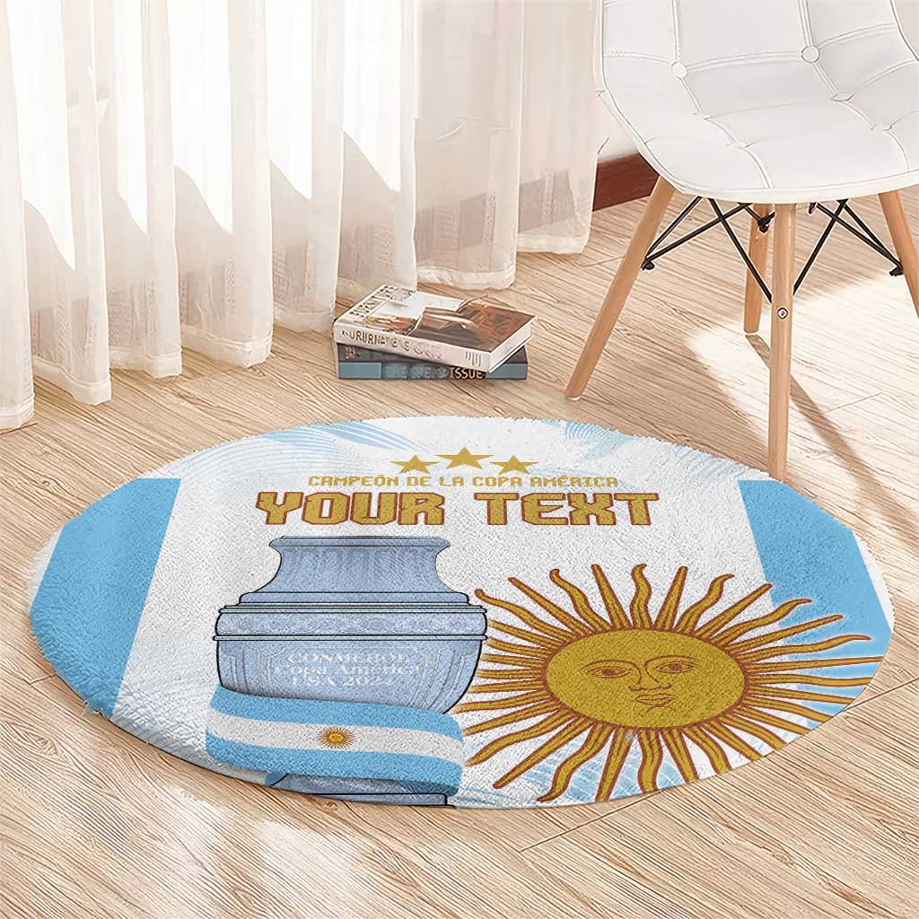 Argentina Champions Football Custom Round Carpet Campeon de America