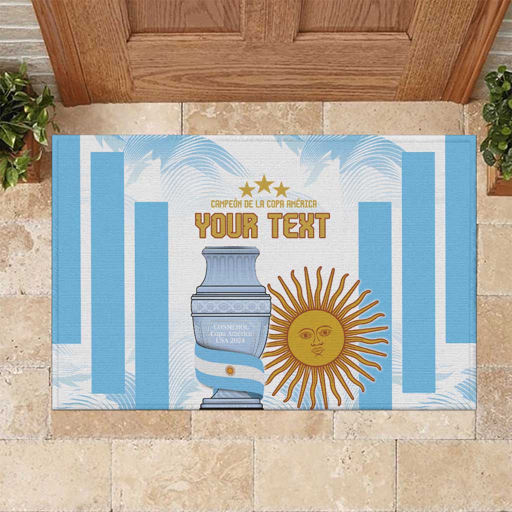 Argentina Champions Football Custom Rubber Doormat Campeon de America - Wonder Print Shop