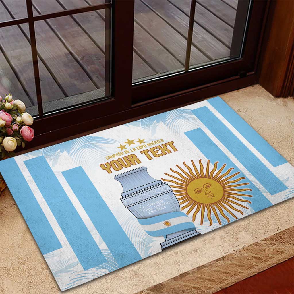 Argentina Champions Football Custom Rubber Doormat Campeon de America - Wonder Print Shop