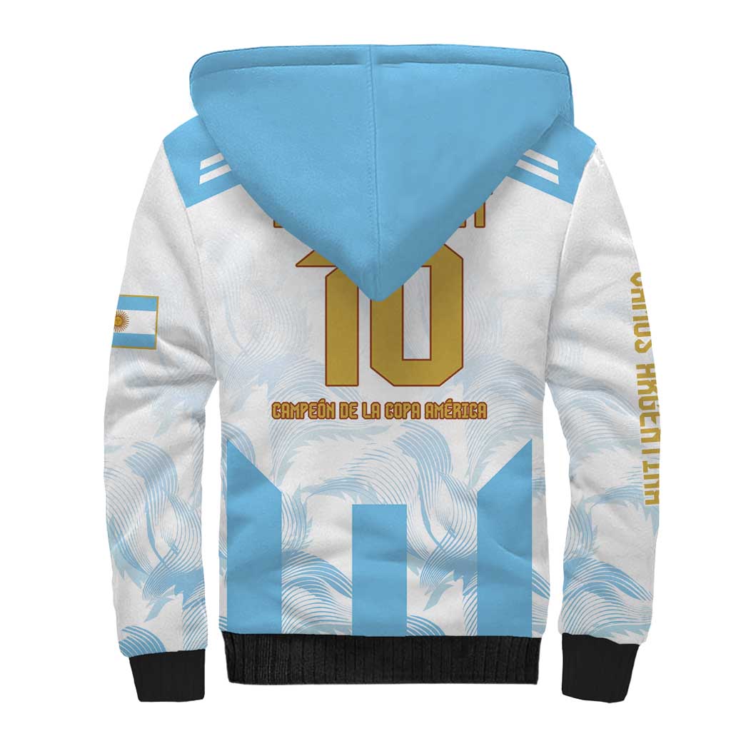 Argentina Champions Football Custom Sherpa Hoodie Campeon de America - Wonder Print Shop