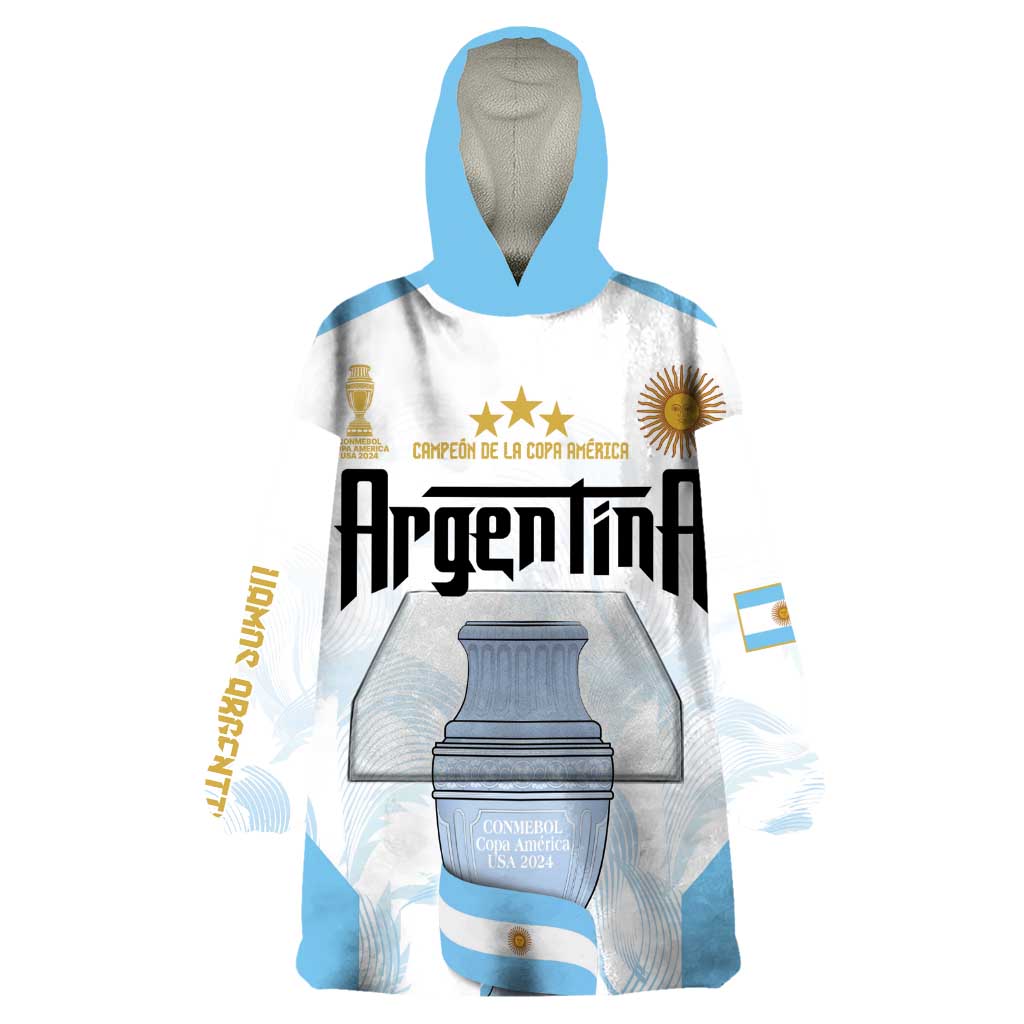 Argentina Champions Football Custom Wearable Blanket Hoodie Campeon de America - Wonder Print Shop