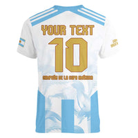 Argentina Champions Football Custom Women V-Neck T-Shirt Campeon de America - Wonder Print Shop