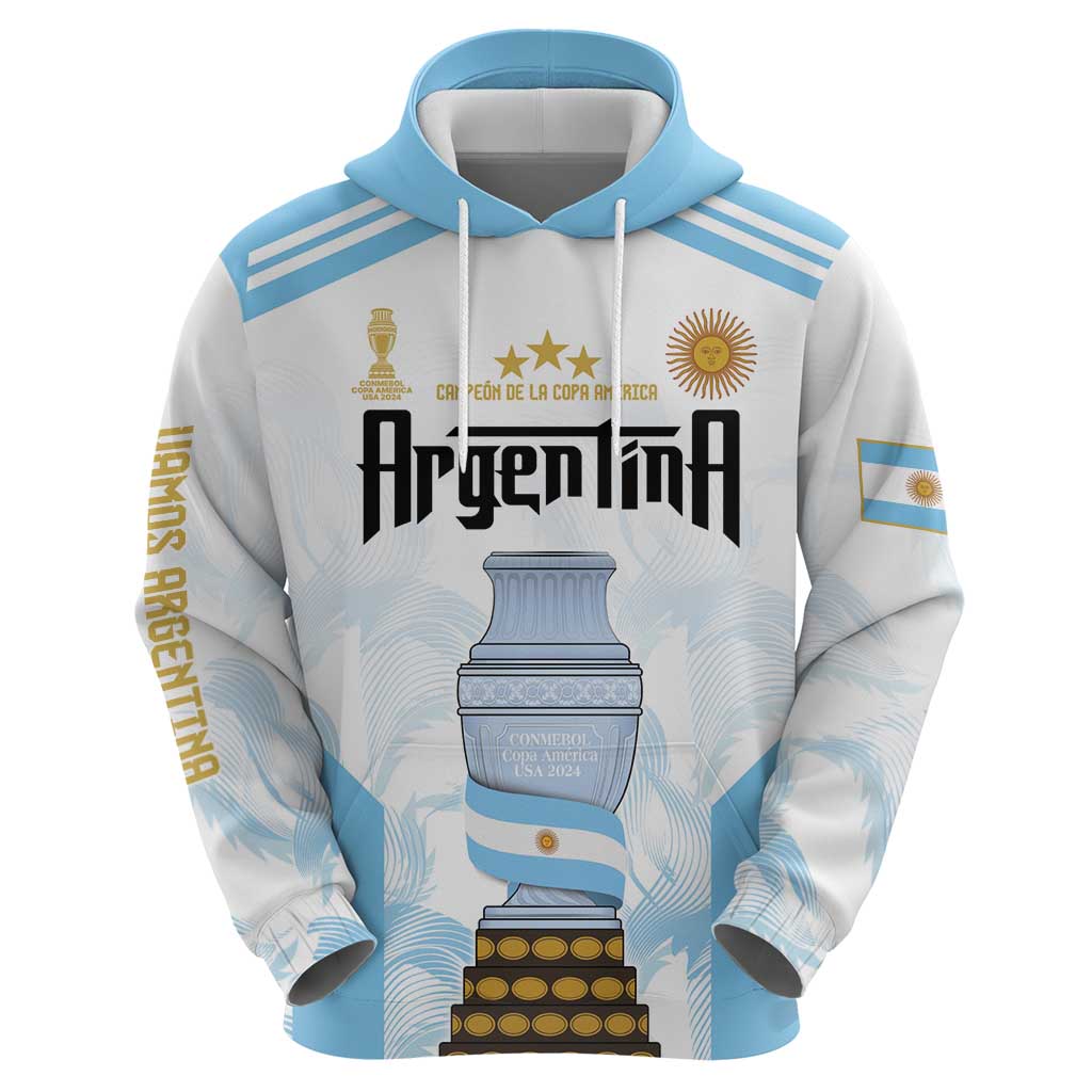 Argentina Champions Football Custom Zip Hoodie Campeon de America - Wonder Print Shop