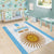 Vamos Argentina Champions Football Custom Area Rug White and Sky Blue LT9 - Wonder Print Shop