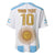 Vamos Argentina Champions Football Custom Baseball Jersey White and Sky Blue LT9 - Wonder Print Shop