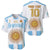 Vamos Argentina Champions Football Custom Baseball Jersey White and Sky Blue LT9 - Wonder Print Shop