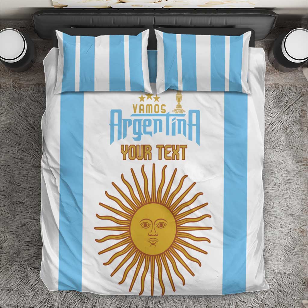 Vamos Argentina Champions Football Custom Bedding Set White and Sky Blue LT9 - Wonder Print Shop