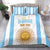 Vamos Argentina Champions Football Custom Bedding Set White and Sky Blue LT9 - Wonder Print Shop