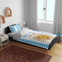 Vamos Argentina Champions Football Custom Bedding Set White and Sky Blue LT9 - Wonder Print Shop
