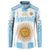 Vamos Argentina Champions Football Custom Button Sweatshirt White and Sky Blue LT9 - Wonder Print Shop