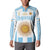 Vamos Argentina Champions Football Custom Button Sweatshirt White and Sky Blue LT9 - Wonder Print Shop