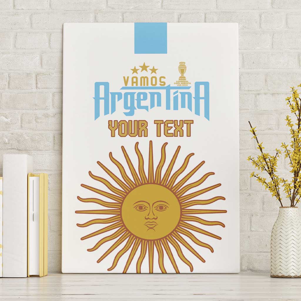 Vamos Argentina Champions Football Custom Canvas Wall Art White and Sky Blue LT9 - Wonder Print Shop