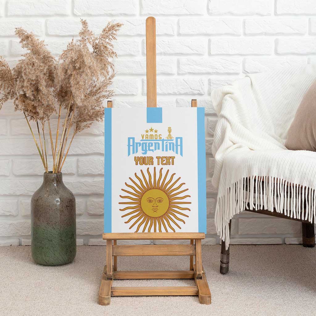 Vamos Argentina Champions Football Custom Canvas Wall Art White and Sky Blue LT9 - Wonder Print Shop