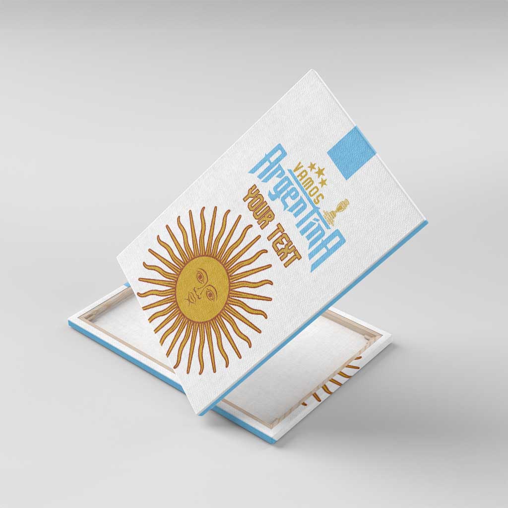 Vamos Argentina Champions Football Custom Canvas Wall Art White and Sky Blue LT9 - Wonder Print Shop