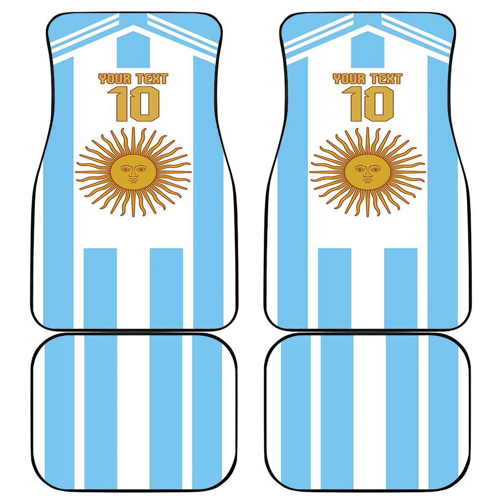Vamos Argentina Champions Football Custom Car Mats White and Sky Blue LT9 - Wonder Print Shop